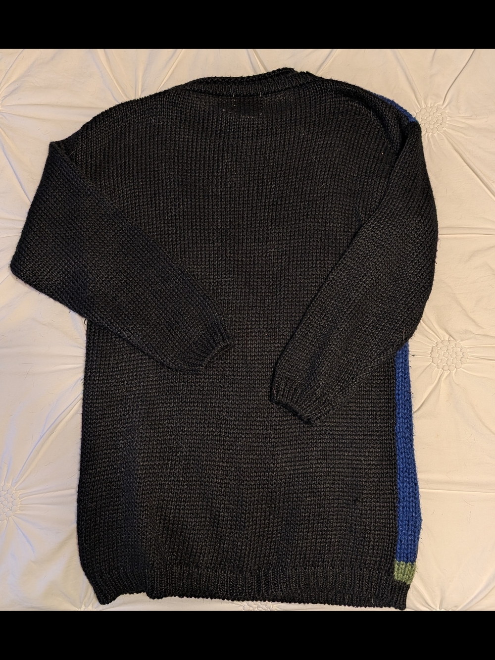 Black Halloween Crewneck Sweater with Frankenstein & Ghost Graphic - Picture 4 of 4